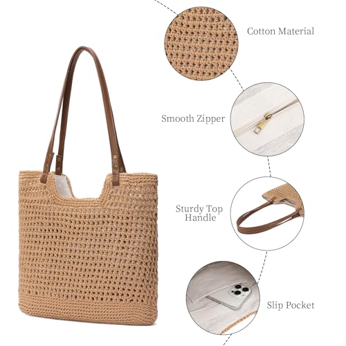 Bolso Tote de Playa Tejido para Mujer miniatura 5