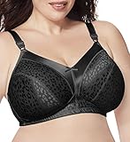 JUST MY SIZE womens Satin Stretch Wirefree Mj1960 bras, Black, 46DD US