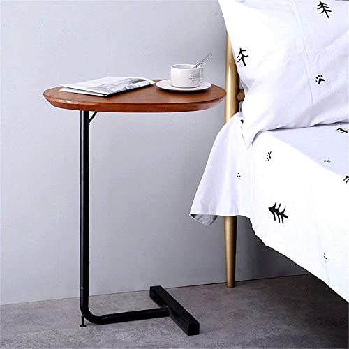 LSHAOBO Mesa auxiliar de estilo antiguo, mesa de café, mesa auxiliar, sala de estar, dormitorio, mesa de aperitivos para exteriores e interiores, mesa de café (color: marrón)