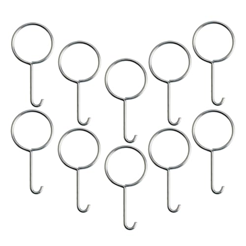 Angoily 10 Piezas Arrancador Herramientas para desatascar drenajes Conector Cisterna escorredor Extractor de desagüe Gancho de elevación de Drenaje elevadores de Acero Inoxidable Silver