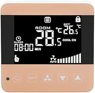 Digital Intelligent Temperature Controller, LCD Digital Intelligent Temperature Controller Thermostat for Central Air Conditioning Switch Mini Switch LCD Temperature Controller(AC210-230V)