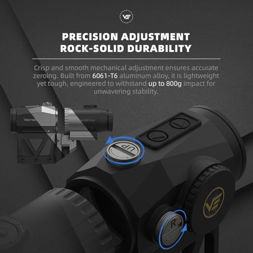 Vector Optics Scrapper 1x25 Multi-Reticle Red Dot Reflex Sight & Paragon 3X Magnifier Combo w/Integrated One-Piece Flip-to-Side Picatinny Mount, 2.26 Inch Center Height, IP67, SCRMMK-01 - image 5
