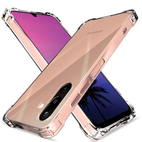 Image of Amazon Basics Back Cover for Samsung Galaxy M16 5G PC + TPU Clear Transparent Raised Edges Shockproof Protective Phone Bumper Case(Transparent)