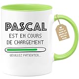 quotedazur Caf�-Croissant - Mug Personnalis� Tasse Cadeau No�l Pascal Est En Cours De Chargement Veuillez Patienter - Vert/C�ramique