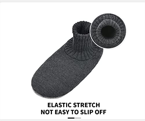 Panda Bros Slipper Socks Soft Cozy Thick House Indoor Boot Sock Shoes with Anti-Skid Bottom Soles for Men's4