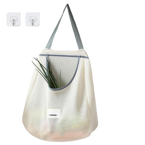 Bolsas de malla reutilizables para alimentos, bolsas de almacenamiento de cocina, bolsas de malla reutilizables para colgar frutas y verduras, bolsas de almacenamiento multifuncionales para cocina