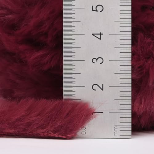 Image of NICEEC 6 Skeins Soft Faux Fur Yarn 210yds /10.6oz- S68#Dark Red | Crochet & Knit, DIY Project Starter Kit,Handbag,Sun Hat,Shoes, Shopper Bag