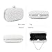 Imagen de Jywmsc Bolsos de Mano de Perlas Blancas para Mujer Bolso de Mano con Cuentas Formal Boda Novia Tarde Bolsa Fiesta Bolso Tote