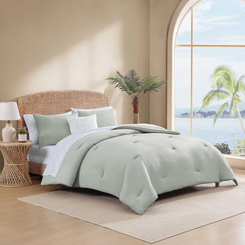 Tommy Bahama King Bonus Bedding Set - Seersucker Green, 8-Piece
