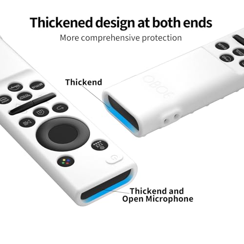 Image of Oboe Silicone Tv Remote Cover Compatible with Samsung Smart Tv Remote BN59-01311 Samsung QLED TV Remote Open Key Protective Case with Loop (I-White) [Remote NOT Included]