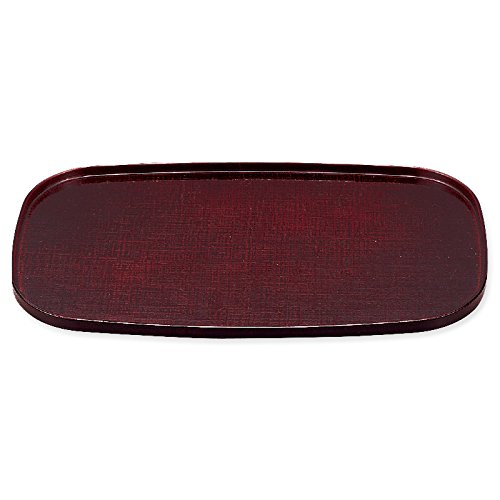 福井クラフト おしゃれ お盆 トレー 5-107-8 ブラウン 28.6×17.6×0.9 おぼん 布目小判盆 新溜 9.5寸 5-107-8