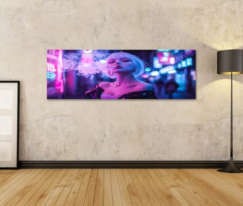 Toile néon islandburner : l'astuce déco pour illuminer un salon sombre