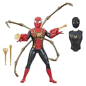 Spider-Man: No Way Home Deluxe 13-Inch-Scale Web Gear Action Figure with Sound FX, Suit Upgrades, and Web Blaster Accessory