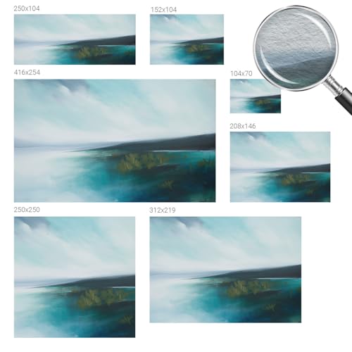 Papier peint lavable facile à nettoyer intissé 250x250 cm avec colle murale incluse