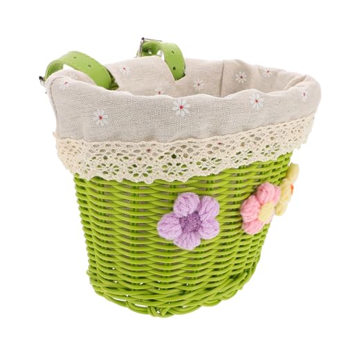 Balacoo Woven Electric Bike Storage Basket Durable Rear Organizer for Bike Stylish Front Rear Seat Storage for Groceries and Daily Essentials for Commuting