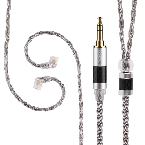 Image of Linsoul Tripowin Zonie 16 Core Silver Plated Cable SPC Earphone Cable for KZ ZSX, ZSN Pro, ZS10 Pro NF2u, QDC IEMs (QDC-3.5mm, Grey)