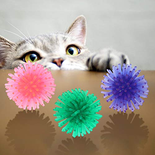 Cat Playing Balls, Fetch Balls, TPR Leve para Dog Cat Training Playing