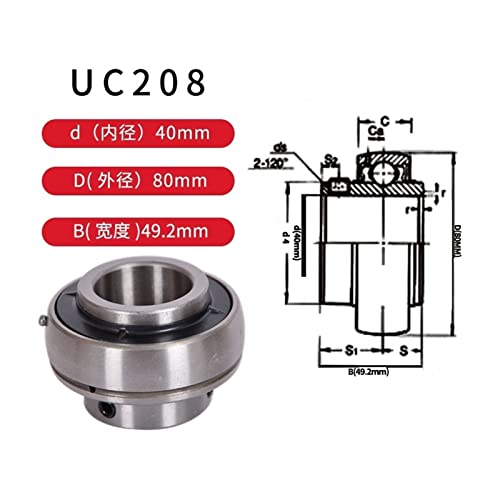 Roulement UC207 acier de précision pour guidage linéaire et CNC