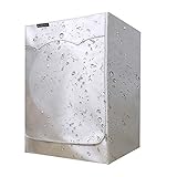 Lavadora Funda Protectora,Funda de Lavadora Cubierta Impermeable,Funda Secadora Carga Frontal Cubierta Impermeable (60 X 55-64 X 85 cm) tela Oxford 420D de tamaño ajustable