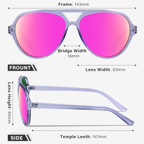 KUGUAOK Polarized Aviator Sunglasses for Women Sporty Style Running Sun Glasses Tangle Free Frame Vintage Trendy Shades - image 6