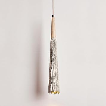 Wabi Sabi Cement Pendant Lamp Japanese Style Concrete Pendant Light Adjustable Cord Wood Kitchen Island Light Fixture Cone Retro Hanging Lighting for Restaurants, Bedroom, E27