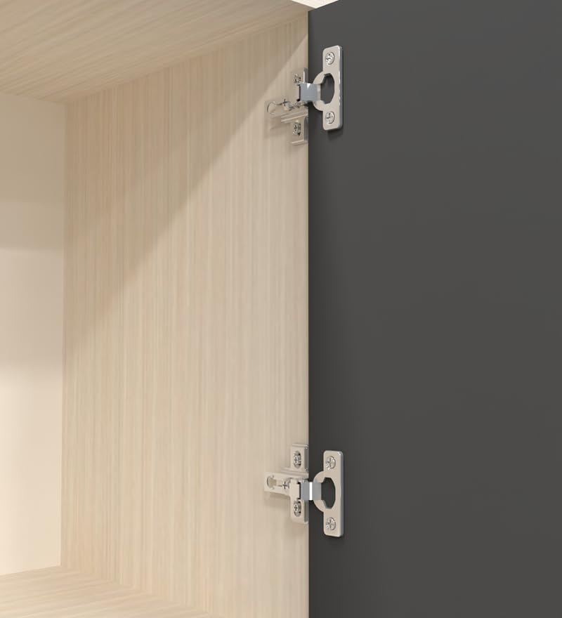 Image of SPECIALITY PANELS 8 Cube Bookshelf with 4 Shutters, White and Grey Storage Organizer, 73x35x176 cm, Carpenter Assembly Provided