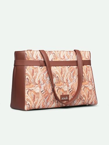 Image of ZOUK Urban Escape Bag | Stylish Vegan with Laptop Compartment, Trolley Sleeve & Anti-Theft Pocket |