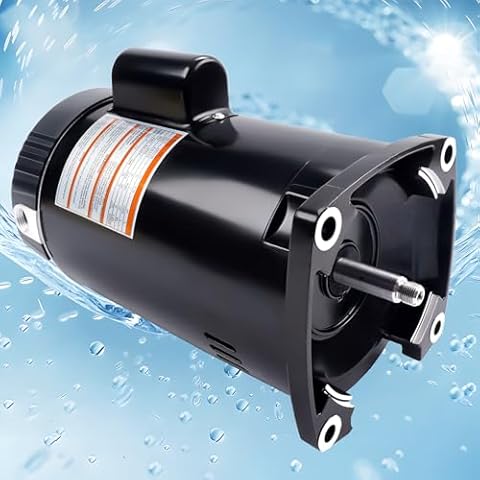 ouyanglong B2853 Swimming Pool Pump Motor Compatible with A.O. Smith Century, 1 HP Square Flange Pool Motor for Pentair Superflo Sta-Rite Whisperflo Challenger Pinnacle Anthony, 115V/230V Cover