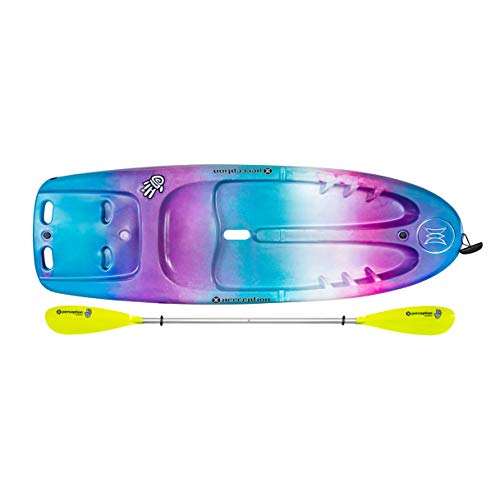 Image of Perception Kayaks Hi Five | Sit on Top Kids Kayak for Kids up to 120 Lbs.| Youth Kayak with Paddle