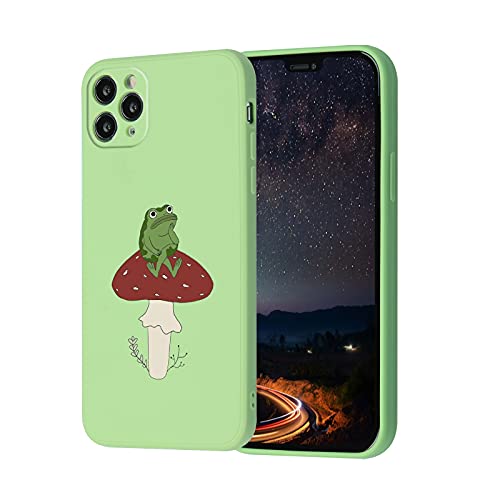 Suitca Compatible With Iphone 11 Pro Cute Frog On Mushroom Phone Case For Iphone 11 Prokawaii Iphone Case With Cool Design Slim Bumper Protective Case Cover Iphone11 Pro(5.8Inch) #TOP5