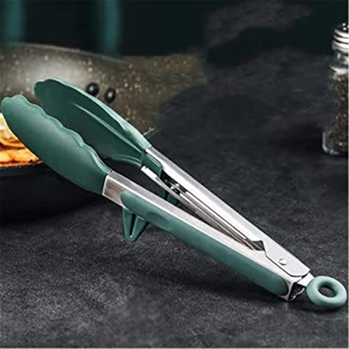 Pinzas de cocina multifuncionales, clip de silicona para asar y cocinar, utensilios perfectos para servir carne y ensalada, agarre antideslizante resistente al calor