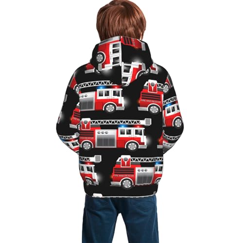 Fire and Rescue Truck Kid Hoodies Boys Sweatshirts Girls Pullover with Pocket4