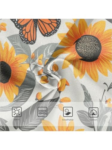 ZZKKO Butterfly Sunflower and Watercolor Grey Girls Underwear Toddler Panties for Girls Comfort Brief Size 2-8T3