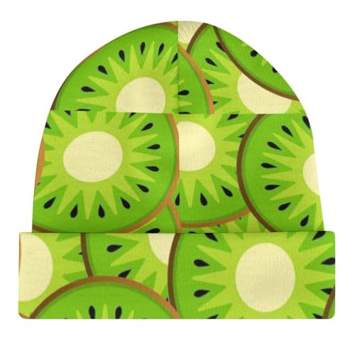 Kiwi Fruit Red Stripe Pattern Kids Beanie Hat for for Girls Boys Children Cap Winter Knitted Chemo Cancer Headwear Accessories Gifts Decoration4