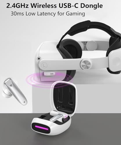 Écouteurs Bluetooth 5.2 Gaming sans fil à faible latence pour PS5, PC et VR Quest3 2