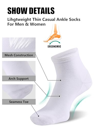 Image of Merino Wool Ankle Socks, Men's Women's 90% Wool Athletic Thin Running Moisture Wicking Socks, 3 Pairs