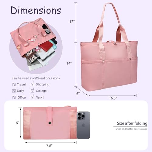 Work Bags for Women- Nursing Clinical Bag with Zipper Large Foldable Travel Bag Water-Resistant Handbag2