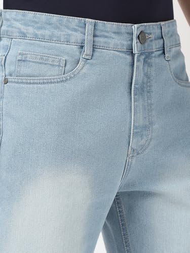 Image of Urbano Fashion Men's Straight Fit Washed Jeans Stretchable