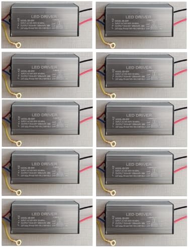 Image of 10 Quantity 50W, 1200mA, LED Flood Light Driver, Input: AC 100-300V, Output: DC 24-40V, IP-65, BIS Approved (Pack of 10)
