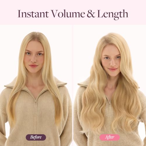 Image of GOO GOO Clip in Hair Extensions Real Human Hair, Clip Ins for Women Instant Volume Natural Blend Beginner Friendly Daily Wear, 22inch 170g 7Pcs, #R5E /9A /60H Espresso Root Ash Blonde Balayage