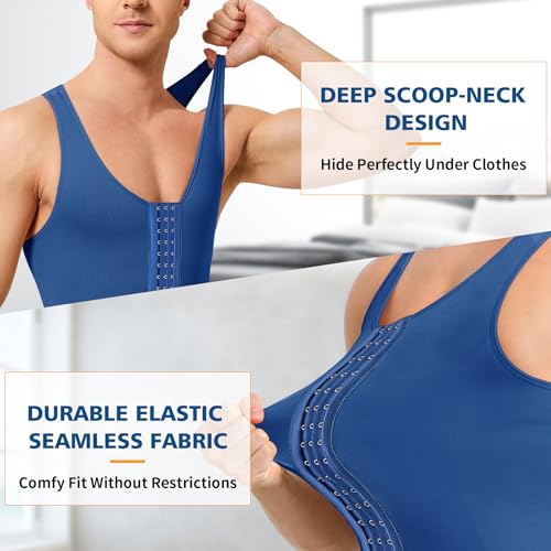 IFKODEI Men Shapewear Tummy Control Bodysuit Waist Trainer Full Body Shaper Fajas Compression Shirts Shorts Slim Belly