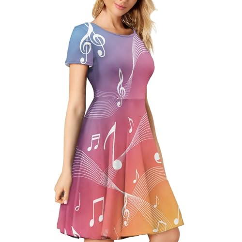 Image of AFPANQZ Womens Casual Summer Lightweight Vintage Dress Short Sleeve Midi Dress Knee-Long Luxury Formal Dress