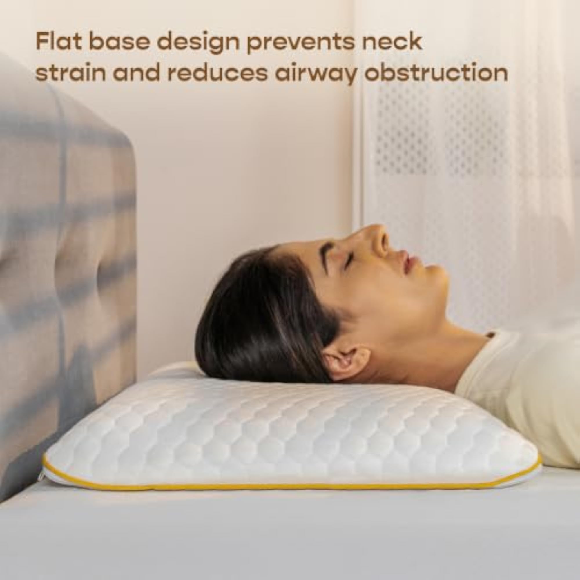 Slim Memory Foam Pillow for Spine Alignment & Pain-Relief
