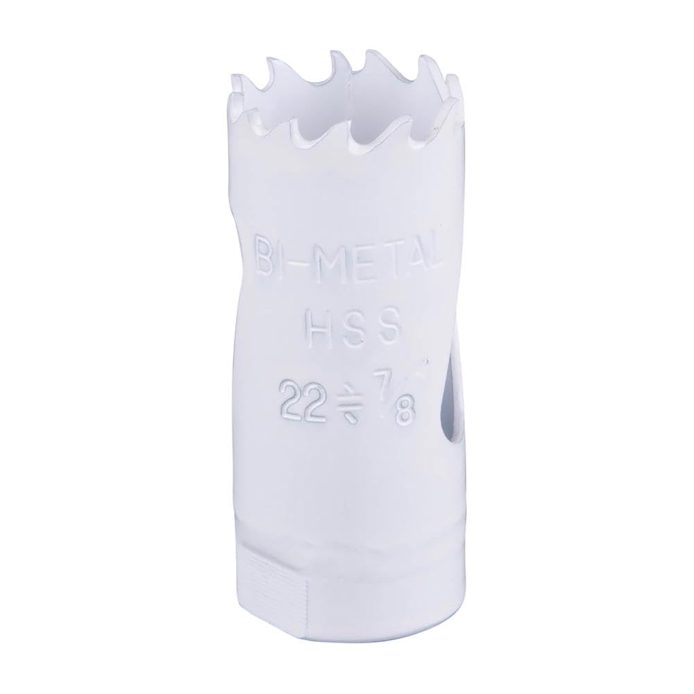 MAKITA D-17027 - Couronne bimétallique 22 mm pour acier, métal, bois ou plastique - Blanc
