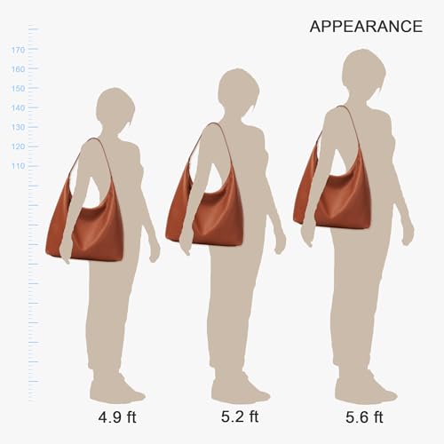 Image of KALIDI Casual Tote Bag Vegan Leather Hobo Zipper Work Bag Weekender Shoulder for Women Shoulder Travel Purse