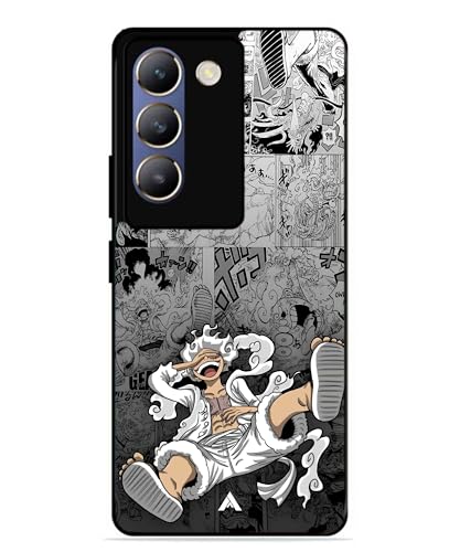 Image of Premium Anime 2 Case for Vivo Y200e (Glossy Finish) Soft-Touch Metal TPU Back Cover, Shockproof, Designer, Aesthetic Mobile Phone Case