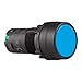 CP2B-M1E20S, 22mm momentary pushbutton Switch, Unibody, IP66 Flush Head, Push in Wiring, 120V 8A, 2NO, Blue