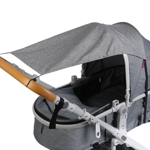 Voile d'ombrage pour poussette - Protection solaire réglable - Étui étanche - Gris - 23975