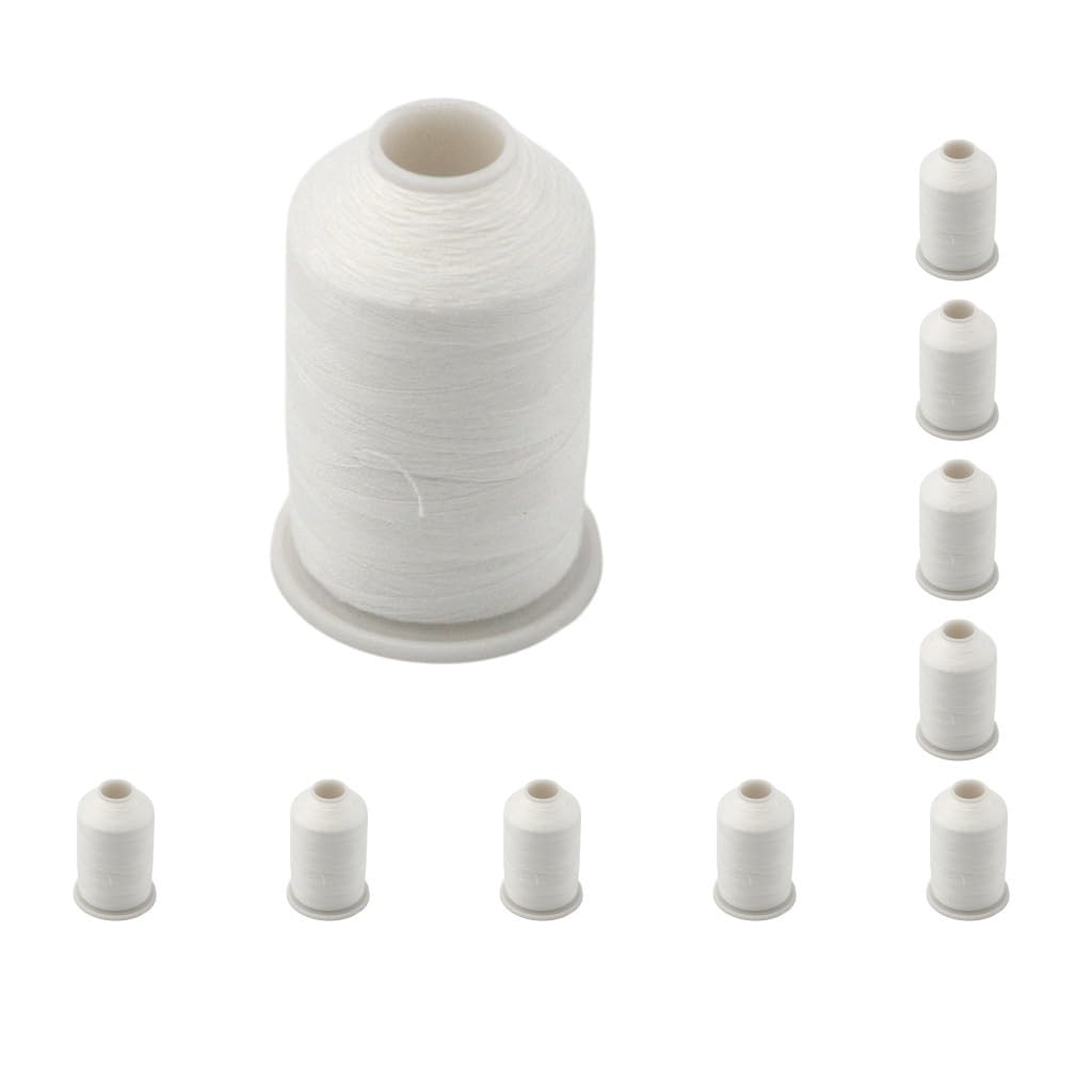 Juego de 10 hilos de coser solubles en agua 402 blancos para artesanías hechas a mano
