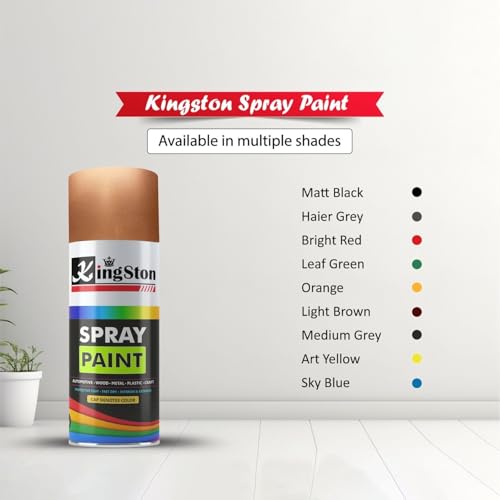 Image of Kingston Acrylic Paint Spray Multi-Surface DIY Paint for Metal, Wood, Wall - 400ml Can - 1Pc (Bright Chrome)